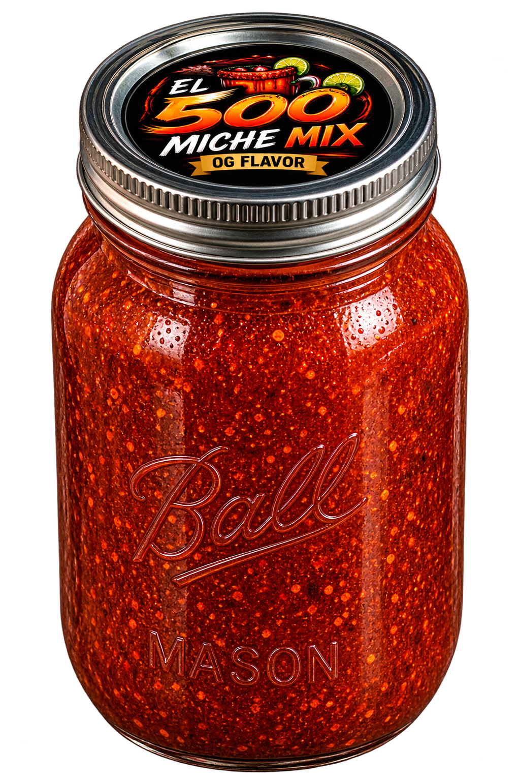 OG Flavor — Small 16 oz El 500 branded michelada mix jar